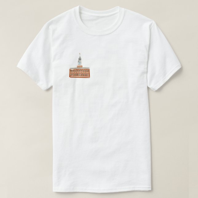 Philadelphia Independence Hall - T-shirt básica (Frente do Design)