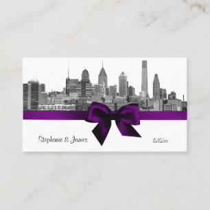 Philadelphia Skyline Etch BW Cartões de Escorregos