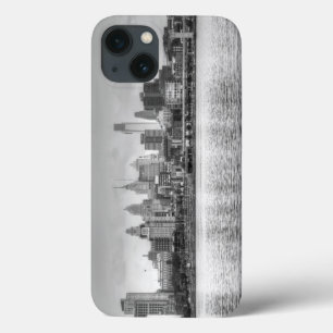 Philadelphia skyline in black and white