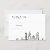 Philadelphia Wedding | RSVP Skyline Estilizado