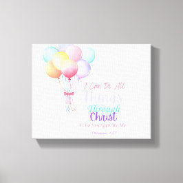 Philippians 4:13 Bíblia Verso Canvas