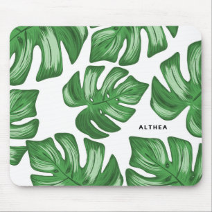 Philodendron rachado Mousepad feito sob encomenda