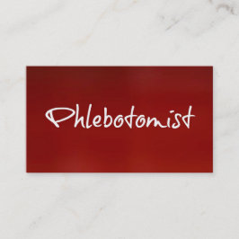 Phlebotomist Red Cartão de visita