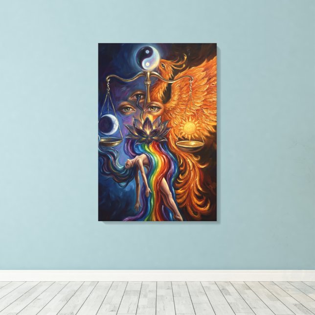 Phoenix Balance Spiritual Canvas Art (Insitu(piso de madeira))