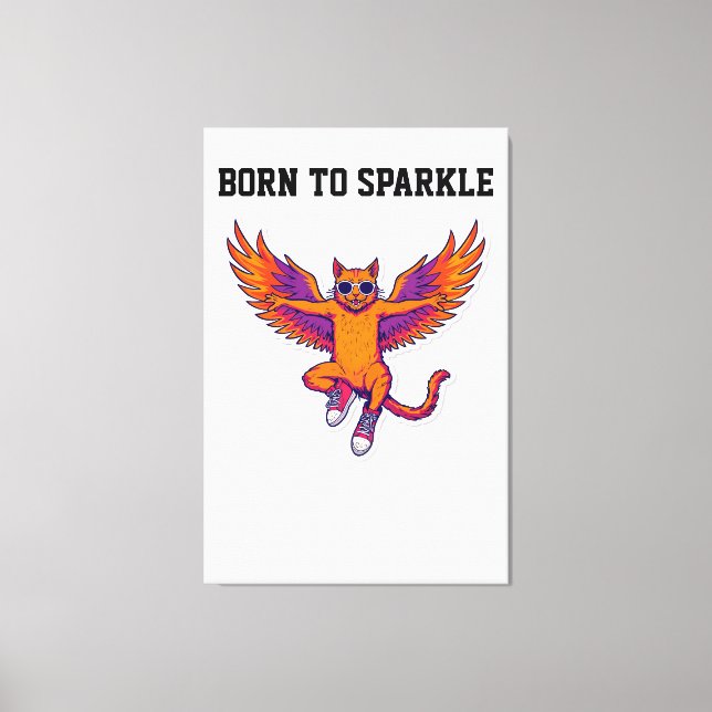 Phoenix Cat Canvas Wall Art – Magical Fire Kitty (Frente)