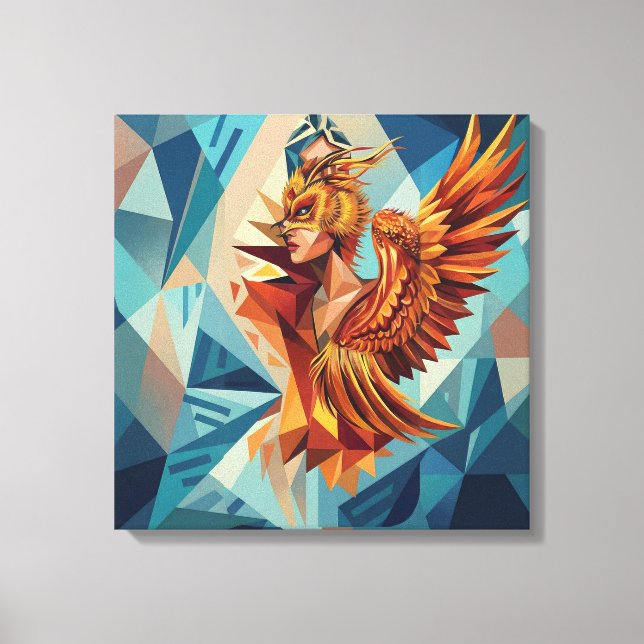 Phoenix Rise – Modern Stretched Canvas Wall Art (Frente)