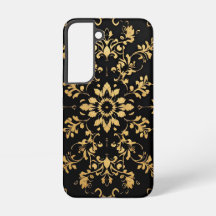 Phone case black yellow pattern style 