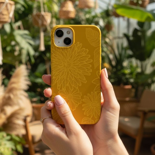 Phone case with daisy design, Floral phone case (Criador carregado)