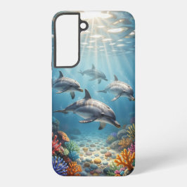 Phone Case with dolphins.
