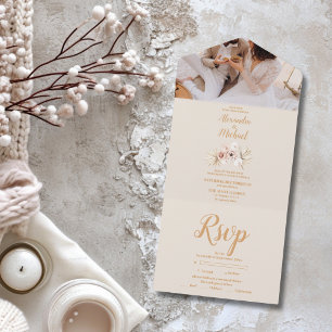 Photo Boho Pampass Grass Floral Wedding Save