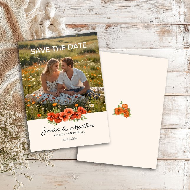 Photo Orange Poppies Wedding Script (Criador carregado)