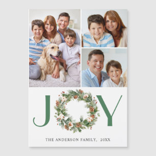 PHOTO Pine Cones Wreath Christmas Magnecard