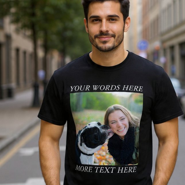Photo Upload T-Shirt with Custom Text (Criador carregado)