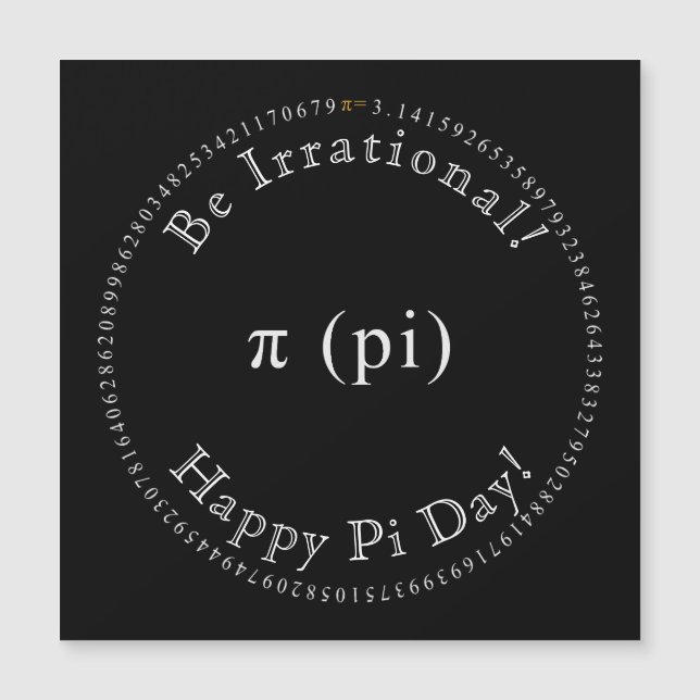 Pi, A Magnética Constante Matemática Irracional (Frente)