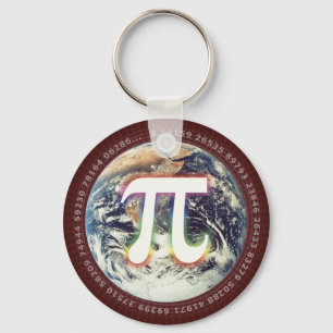 Pi colorido na terra - chaveiro da matemática