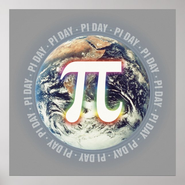 Pi Day on Earth - poster de matemática (Frente)