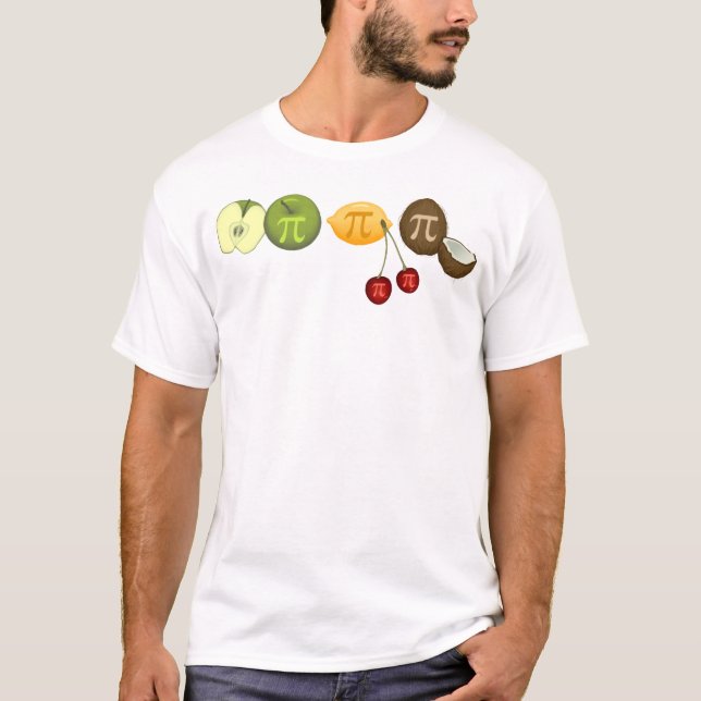 Pi Day, Pi em T-Shirt de várias frutas (Frente)