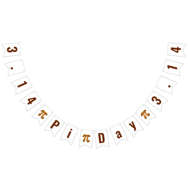 Pi Dia 3.14 Bandeiras De Bunting (Todos)