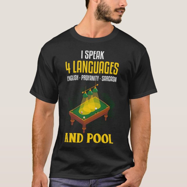 Piada de Camisas Engraçado Piscina de Billard Sarc (Frente)