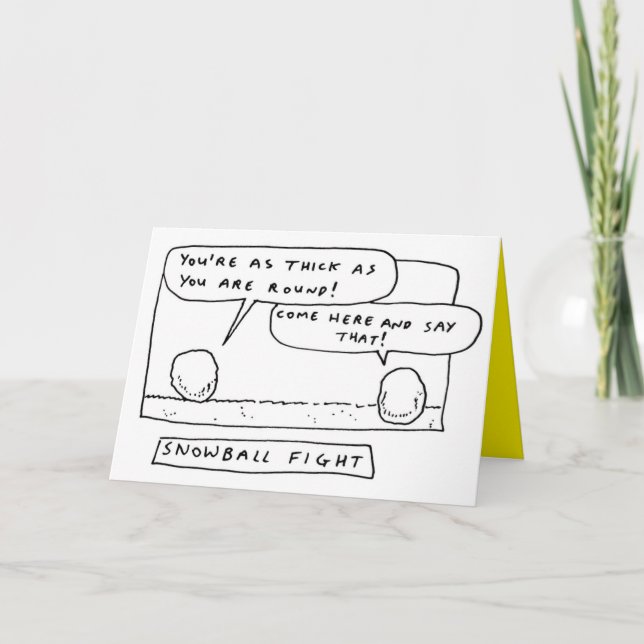 Piada de Cartões de Bola de Neve de Natal (Frente)