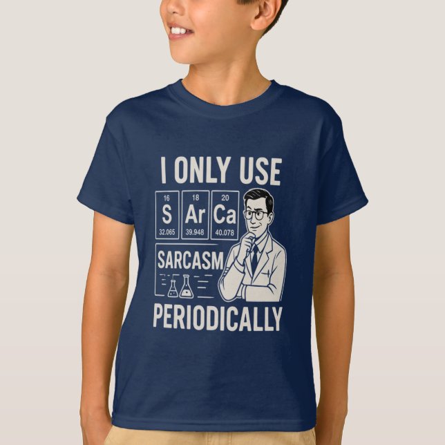 Piada de Ciência Sarcasmo Mesa Periódica Camisa Ne (Frente)