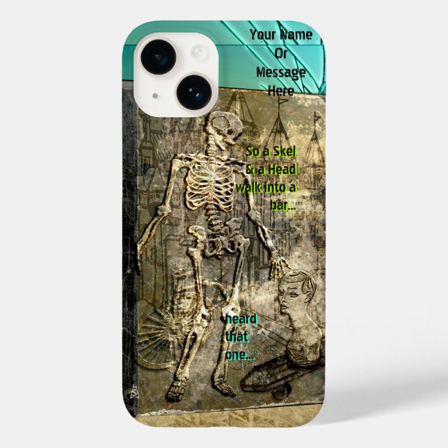 Piadas Grungy Skeleton (Personalizadas) (Verso)