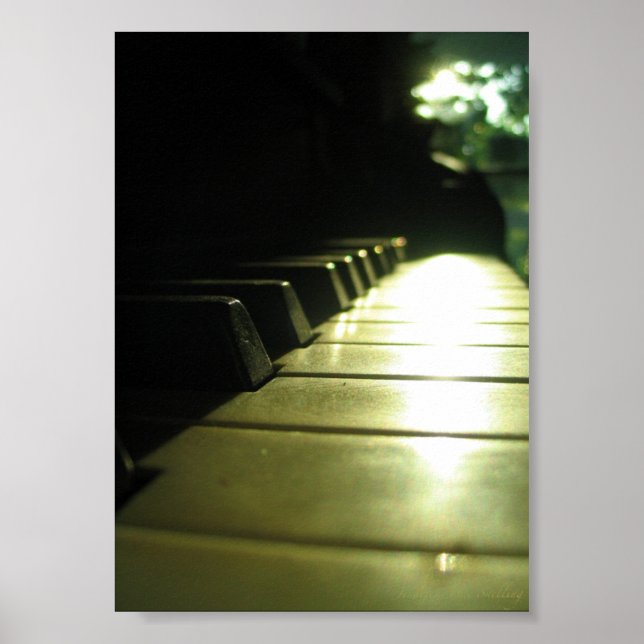Piano 5x7 em Poster de luz solar (Frente)