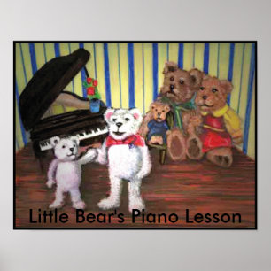 Piano Bears Musical Storybook Character Poster