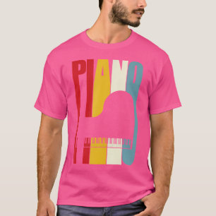 Piano de Cauda Retro Presente para Pianista Camisa