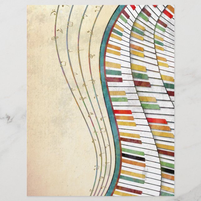 Piano de Onda Colorida Retroativa (Frente)