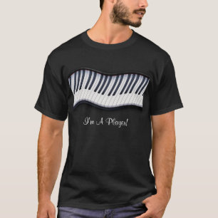 Piano de Pão de Música Chega a T-shirt preta