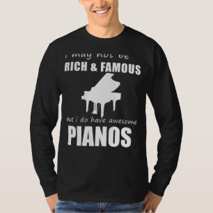 Piano Entusiasta T-Shirt com alegria humorística