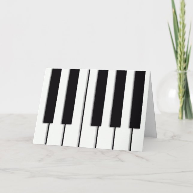 Piano Keys Cartão de Natal (Frente)