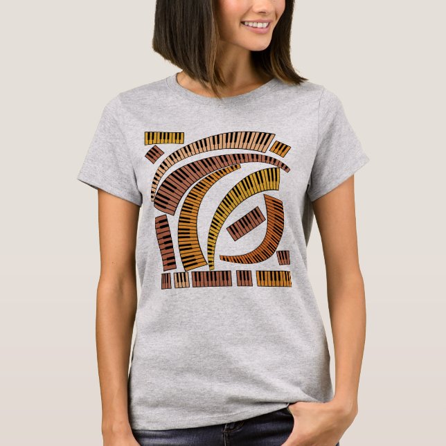 Piano Keys Curvada T-Shirt (Frente)