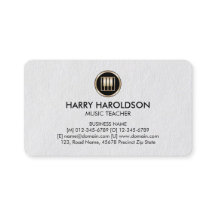 Piano Keys Icon Music Teacher Cartão de negócios P