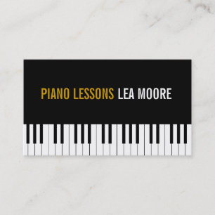 Piano Lessons Music Instructor Cartão de visita