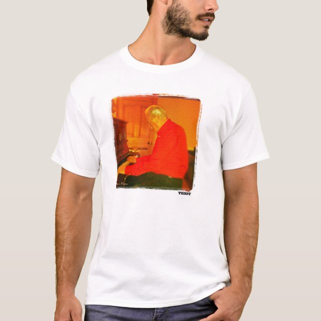 Piano Man imprimiu o t-shirt da arte (Frente)