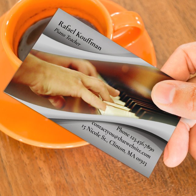 Piano Music Cartão de visita (Criador carregado)