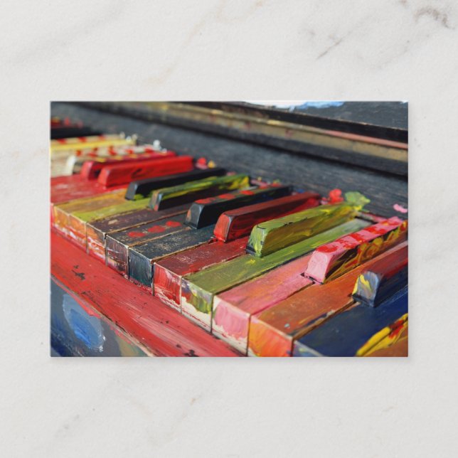 Piano ou Cartão de visita de Lição de Música (Frente)