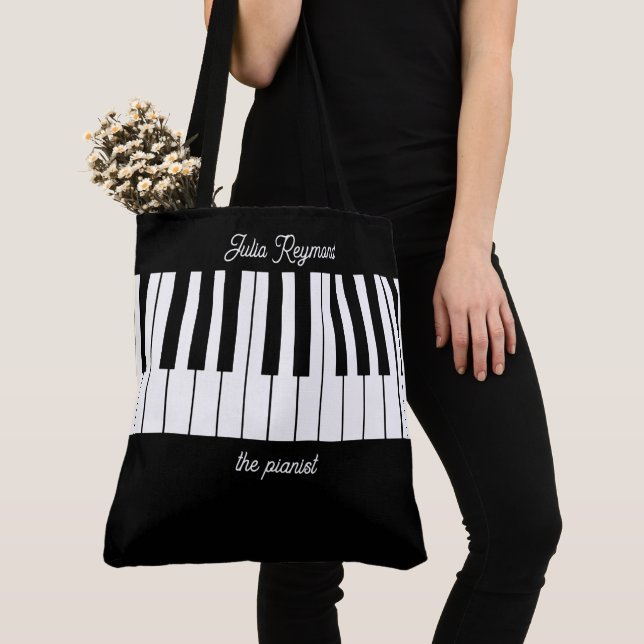 Piano Tote Bag para Pianista na moda (Close Up)