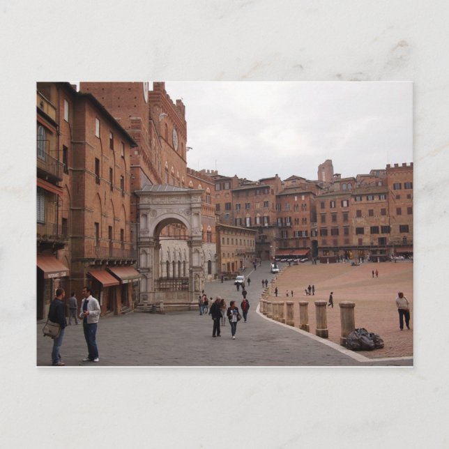 Piazza del Campo, cartão postal Siena (Frente)