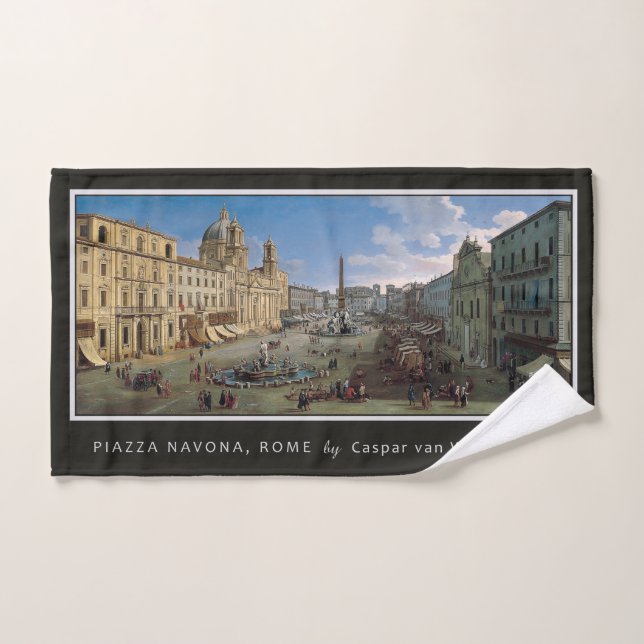 Piazza Navona, toalha de mão de arte Roma (Toalha de mão)