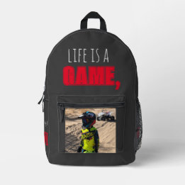 Pic de bicicleta "LIFE IS A GAME, PLAY TO WIN"