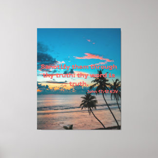 Pic de Canvas do John 17:17 Verse Scripture KJV