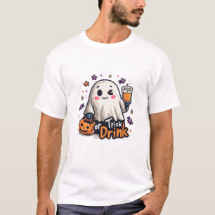 picada ou drenagem de camiseta fantasma assustador