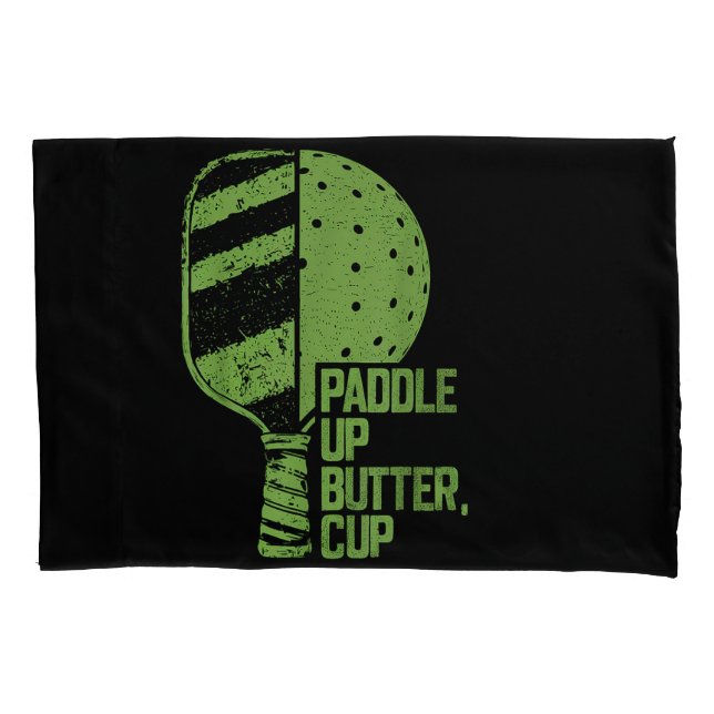 Pickleball Engraçada Paddle Para Cima Manteiga (Frente)
