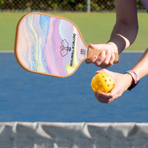 Pickleball está Chamando Paddle Arco-íris Pastel