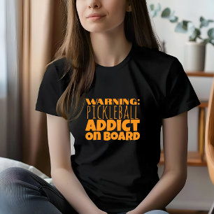 Pickleball lança slogan laranja engraçado T-Shirt