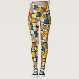 Pickleball Leggings Piet Mondrian