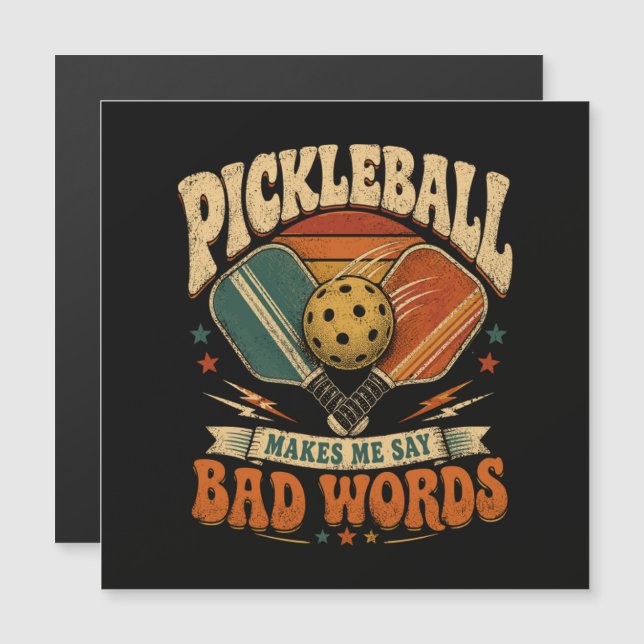 Pickleball Me Faz Dizer Palavras Feias (Frente/Verso)